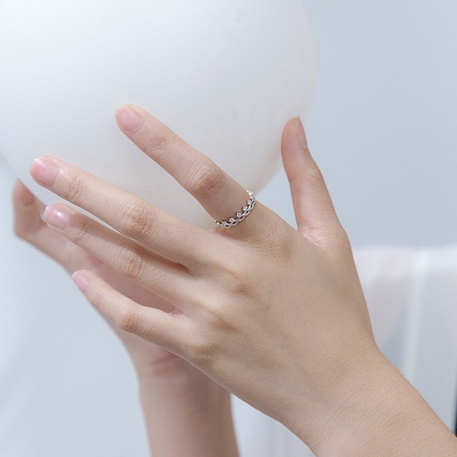 Nhẫn bạc nữ S925 Bảo Ngọc Jewelry N2455 cao cấp