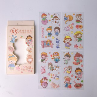 ⚡️BỘ 6 MIẾNG STICKER DÁN SỔ, ĐIỆN THOẠI CUTE⚡️