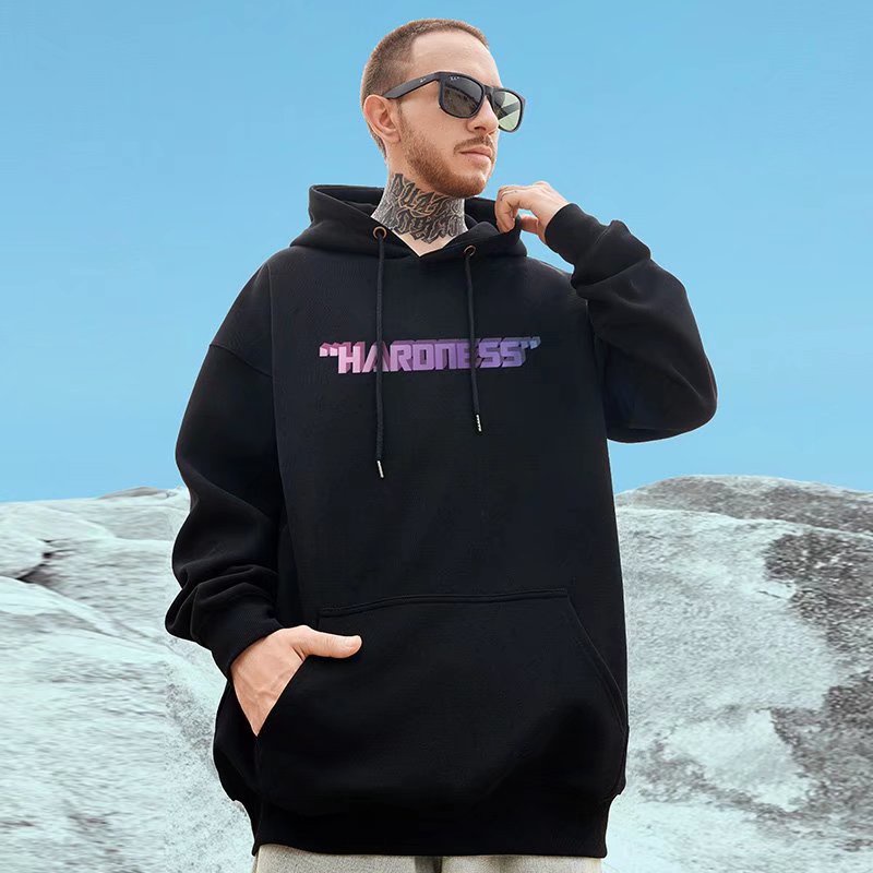 Áo hoodie tay dài dáng rộng in họa tiết hoạt hình phong cách đường phố Hàn Quốc thời trang mùa đông cho nam size M-8XL