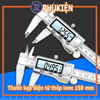 Thước kẹp điện tử thép inox 150 mm - Thược cặp điện tử đo cơ khí Loại Tốt
