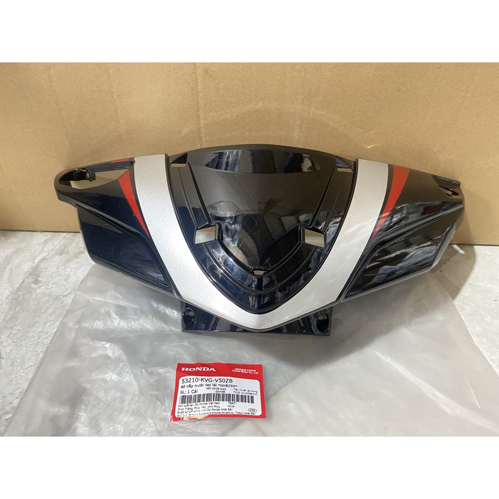 Nắp ốp trước tay lái - bàn thờ HONDA AIR BLADE 110 năm 2011 màu Đen đỏ. *NHB25M* 53210KVGV50ZB