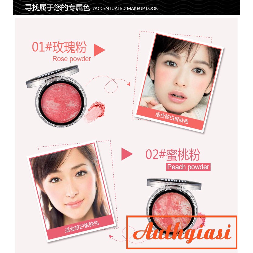 [SẴN 8 TONE] Phấn má khoáng nhũ bắt sáng cực xinh Ubub kèm gương và chổi tán má hồng | BigBuy360 - bigbuy360.vn