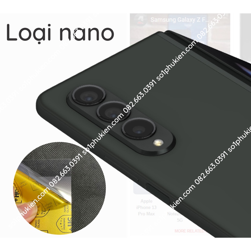 3 dán cường lỗ tròn cho camera Samsung z fold 3 5G (tặng thêm 3 miếng dán tròn PPF)