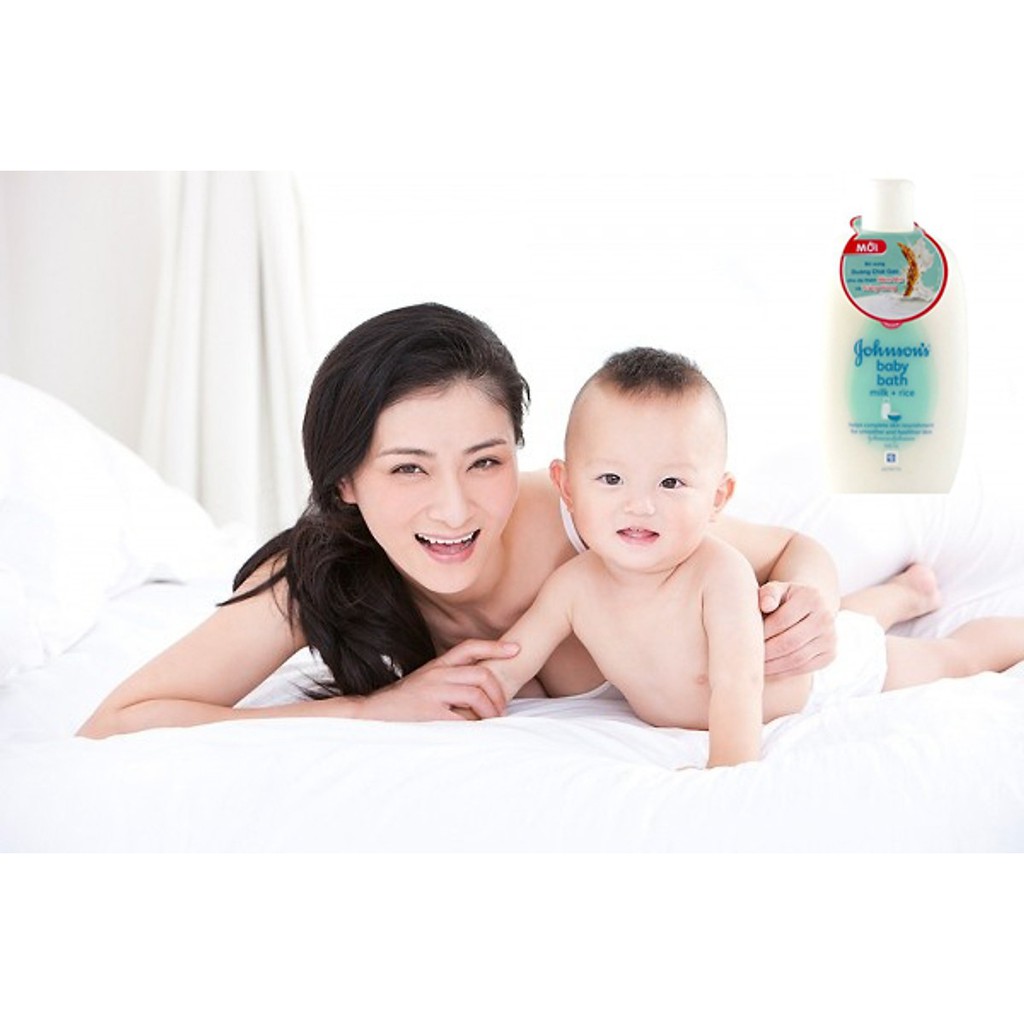 Sữa Tắm Dưỡng Ẩm Chứa Sữa Và Tinh Chất Gạo cho trẻ em Johnson’s Baby Milk + Rice baby bath 500ml (Malaysia)