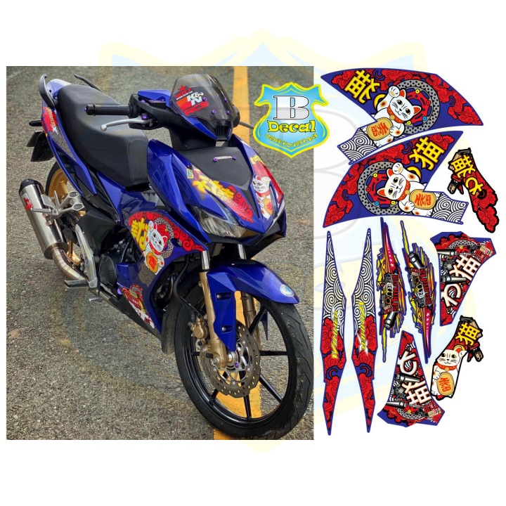 ( Quí khách vui lòng mang ra tiệm cho thợ dán ) Tem winner X mèo thần tài xanh