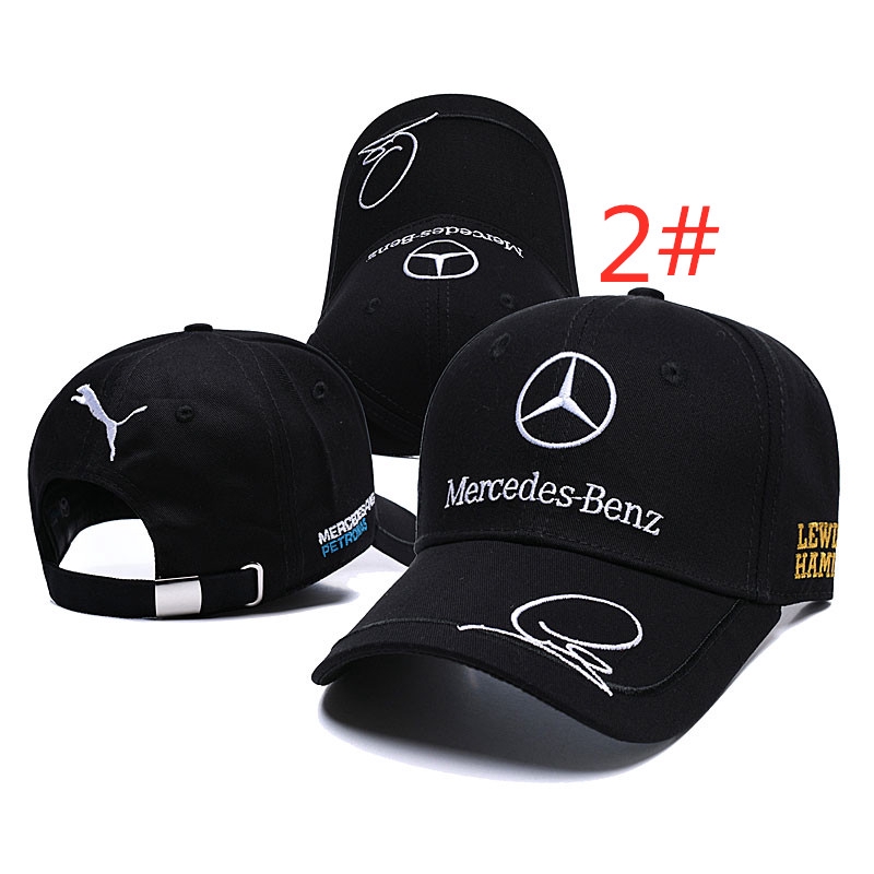 Mũ Lưỡi Trai Màu Đen In Logo Mercedes Benz