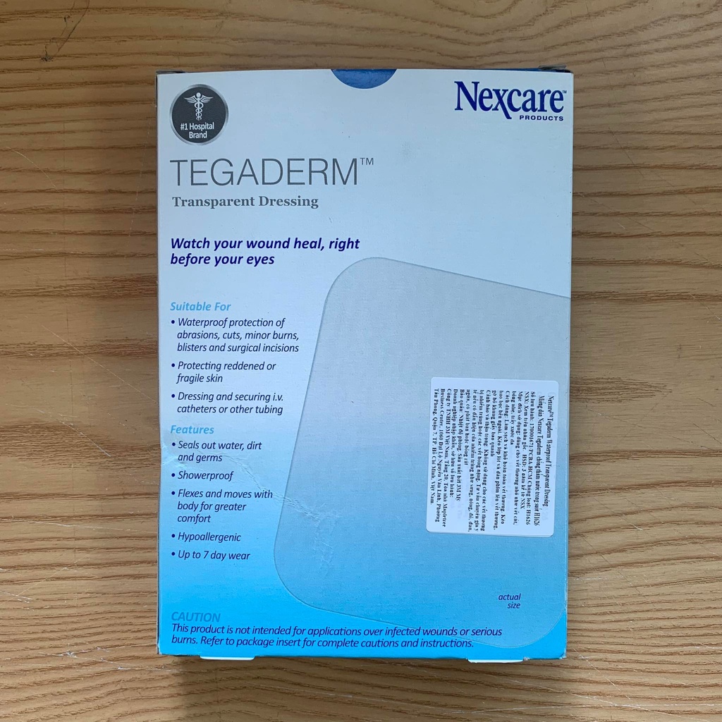 Miếng dán vết thương chống thấm nước 3M Nexcare H1626, kt 10x12cm