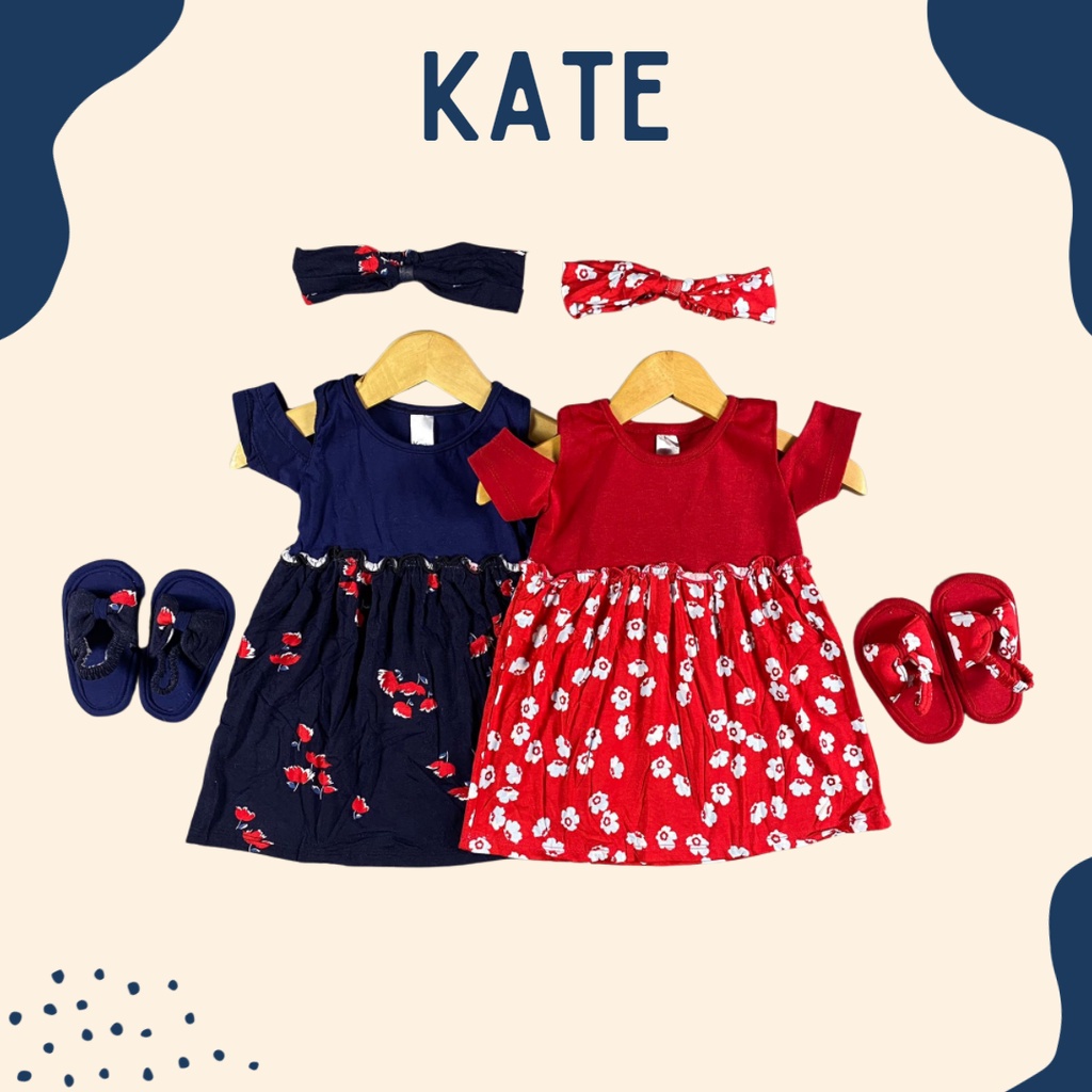 Bộ Đầm KATE + Băng Đô 3 Trong 1 Koda Little Koda (SNI) Cho Bé 3-18bln