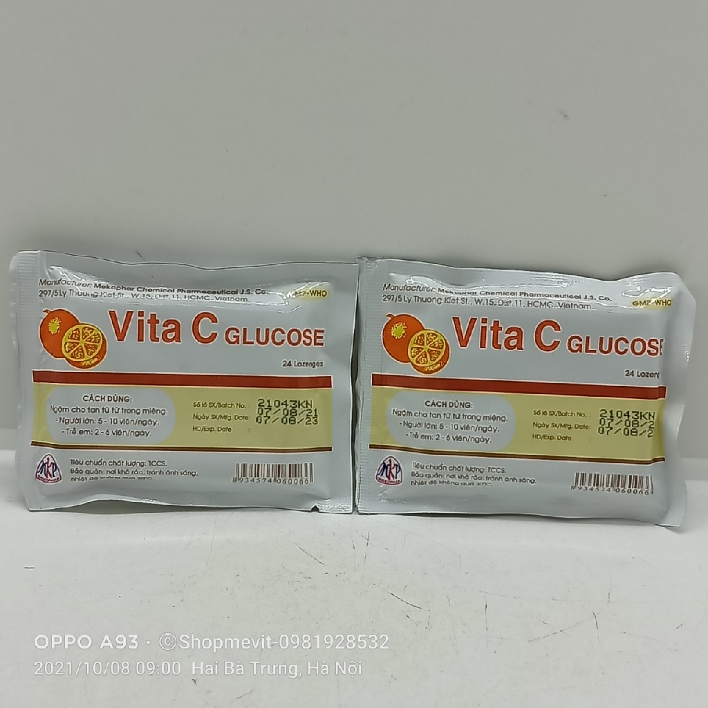 Kẹo vita C tuổi thơ gói 20 viên kẹo ngậm vị cam