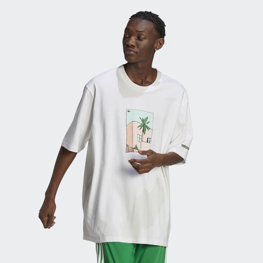 Áo thun adidas Hand Drawn Tee White_HB1816