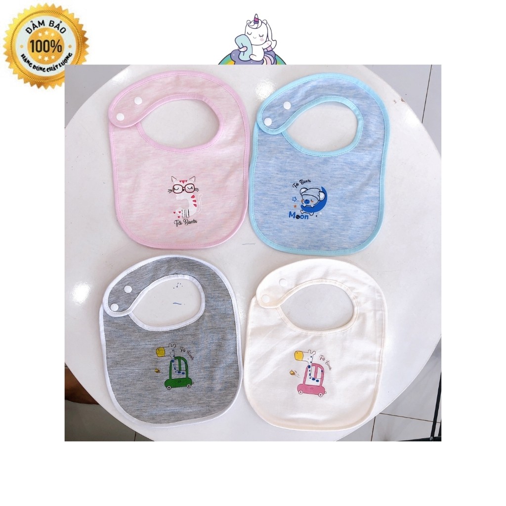 Yếm Ăn Dặm Chống Thấm Cotton Cho Bé Feli Bambi