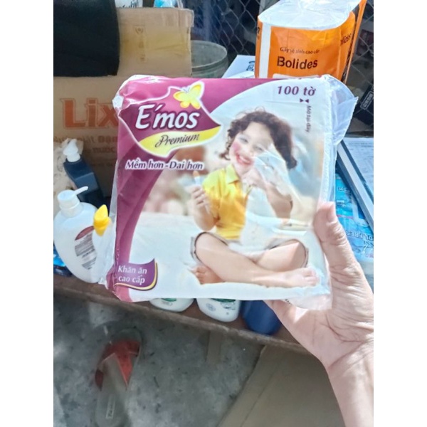 Combo 2 giấy ăn emos 100 tờ khổ 33x33