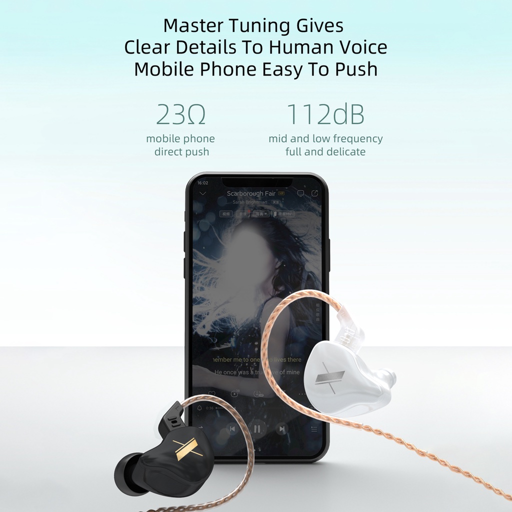 Tai Nghe Nhét Tai Có Dây Âm Thanh Siêu Trầm Kèm Mic Kz Edx