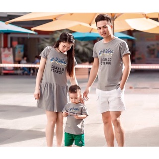 Set gd: váy mẹ, áo bố, áo/body con