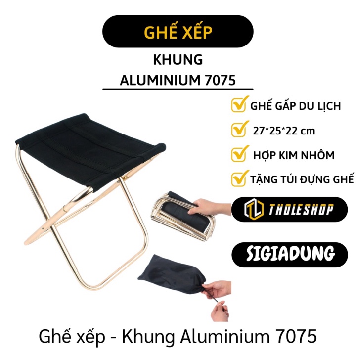 [SGD] Ghế Phượt Xếp Gọn - Ghế Xếp Dã Ngoại Du Lịch Cắm Trại Picnic Tặng Kèm Túi Đựng 7353