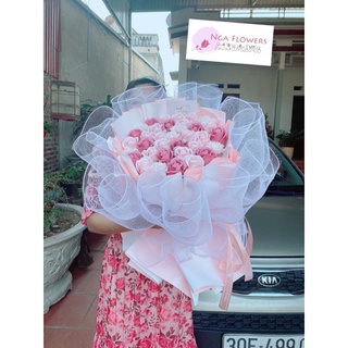 Bó Hoa Sáp 40 Bông Mix Lưới