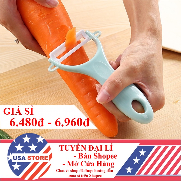 Dao Bào Củ Quả - Gọt Lưỡi Sứ S9 Kiểu Mới - Sạch Sẽ An Toàn Không Gỉ Sét