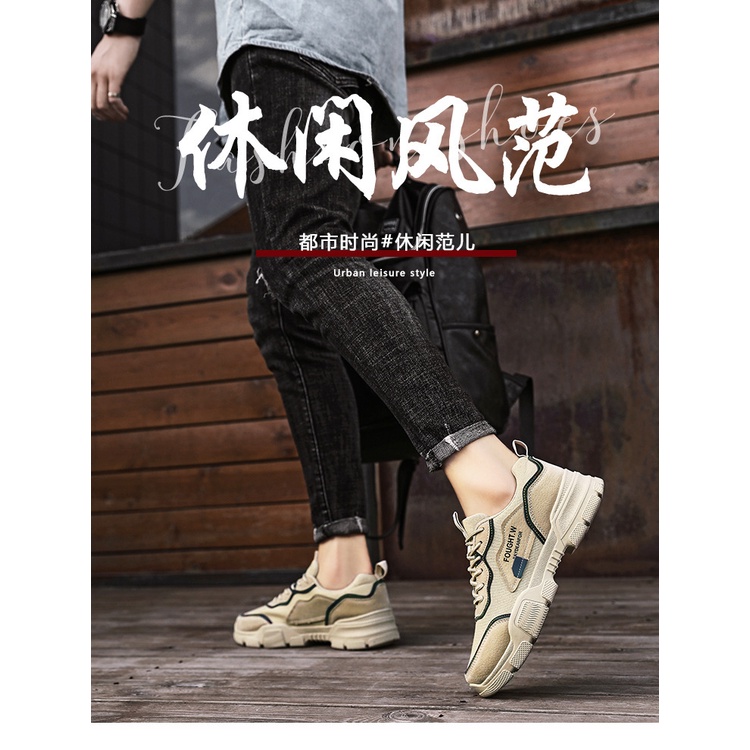 [KHO GIÀY LUCKY SHOES - H94]✅ Sneaker Nam Giày Thể Thao Nam Kết Hợp Chất Liệu Da PU+ Vải Cavas Màu sắc Trẻ Trung Cá Tính
