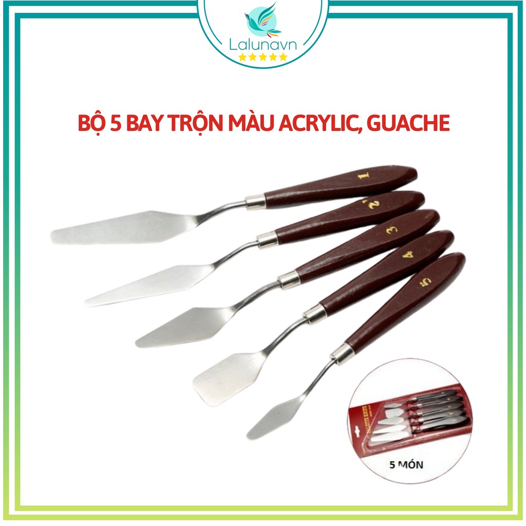 Set 5 Bay Trộn Màu Acrylic, Màu Nước Cao Cấp - A35