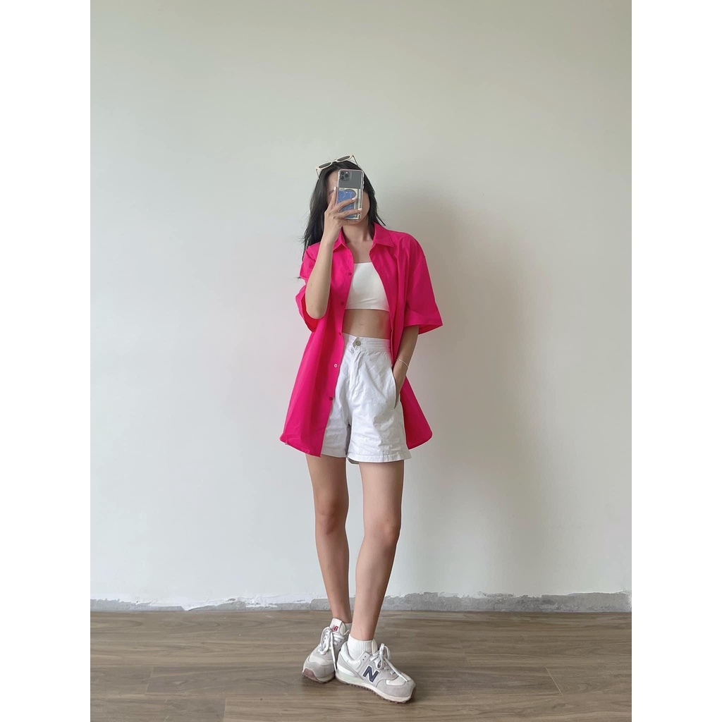 [SẴN/VIDEO] ÁO SƠ MI CỘC TAY NHIỀU MÀU SẮC CHẤT THÔ NẾN SIÊU ĐẸP