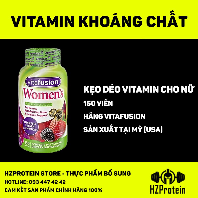 VITAFUSION WOMEN 'S - KẸO DẺO BỔ SUNG MULTI VITAMIN TỔNG HỢP CHO NỮ GIỚI, NGON TUYỆT VỜI ( 150 VIÊN)