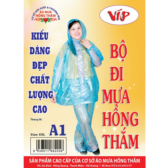 Bộ áo mưa đi phượt A2