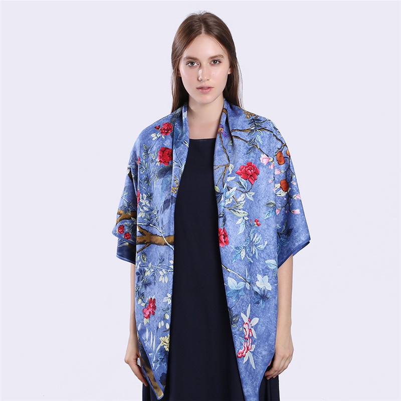 Khăn Choàng Vải Lụa 130*130CM WJ1013-06