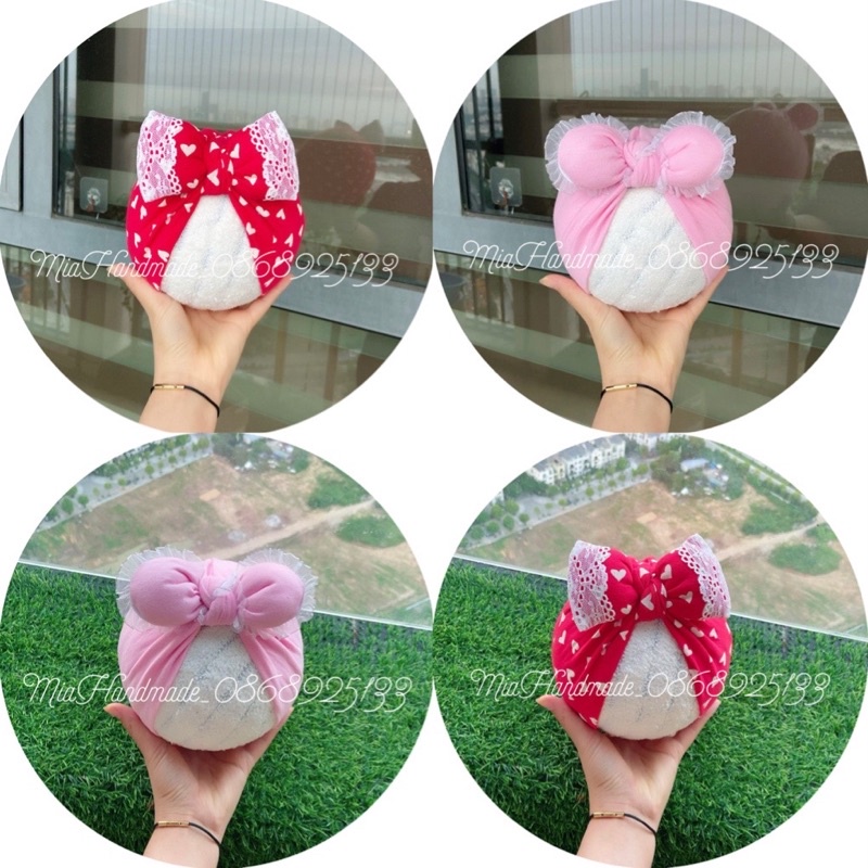 TURBAN CHO BÉ RẺ ĐẸP CHẤT COTTON MỀM MỊN CHO BÉ 0-20M