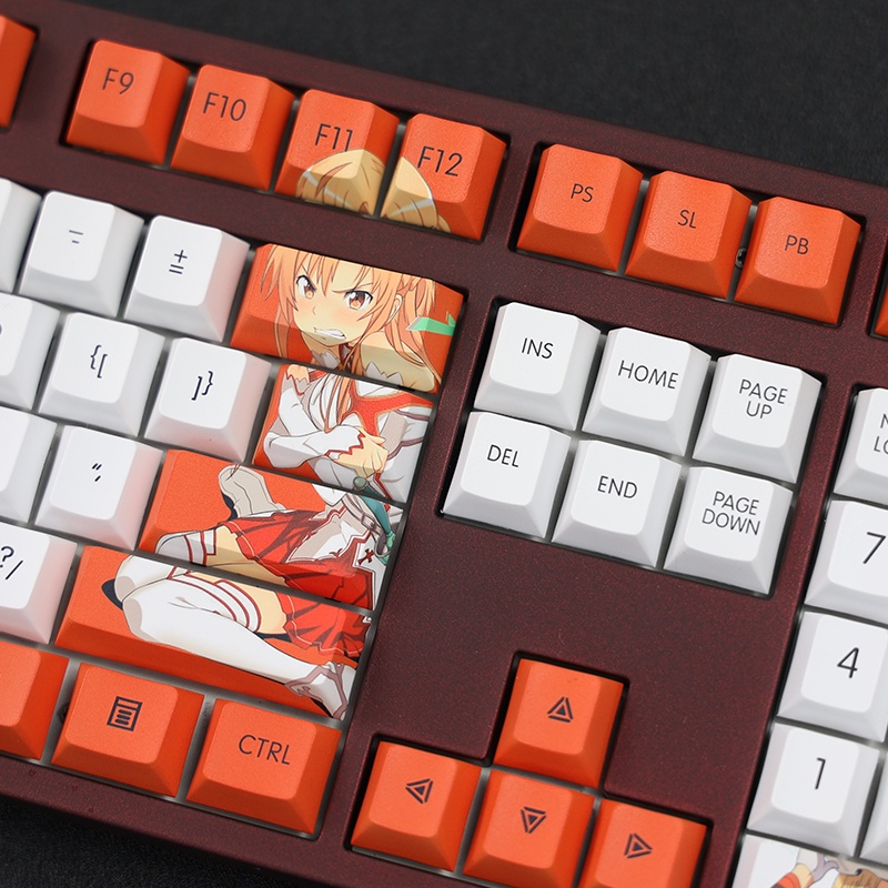 Yuuki Asuna Keycaps Cherry Hồ sơ Sword Art Online SAO Anime PBT DYE-SUB Bàn phím cơ Keycaps