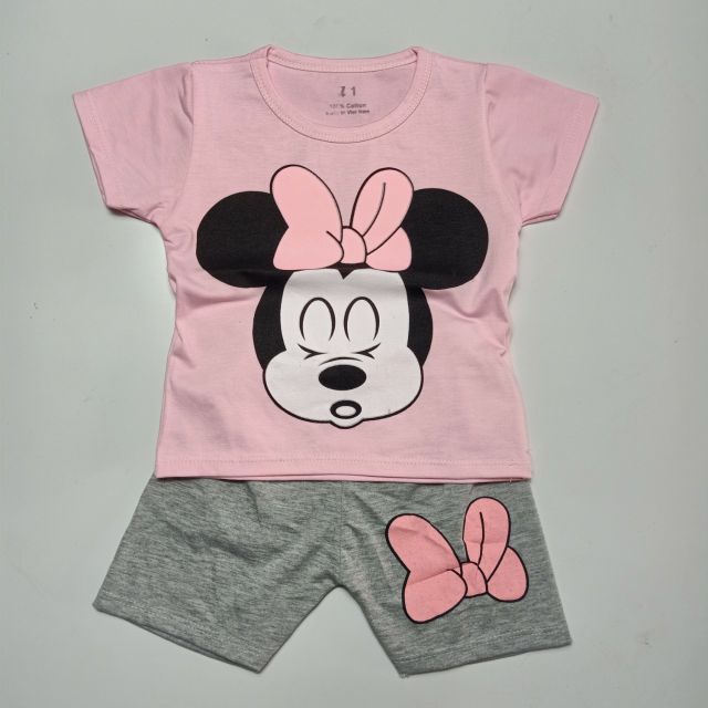 Set chuột Mickey sành điệu bé gái 7-19kg QATE281