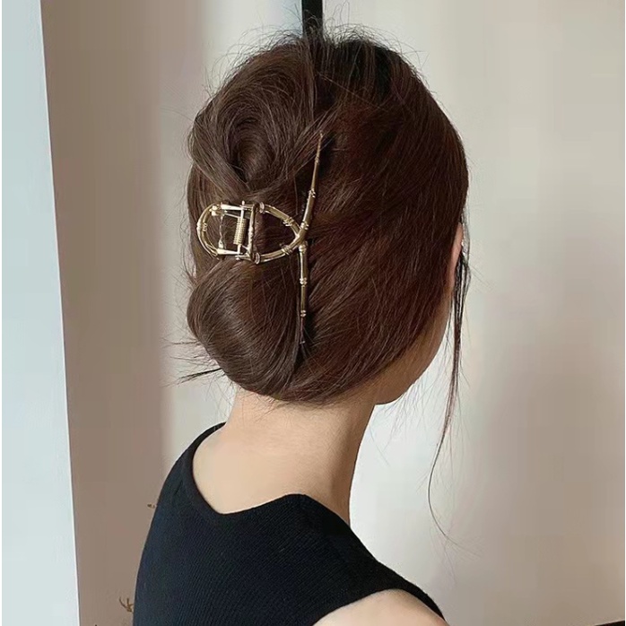 RẺ VÔ ĐỊCH  kẹp tóc kim loại màu vàng đơn giản, xinh xắn cho nữ phong cách hàn quốc