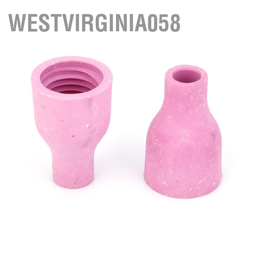 Westvirginia058 20pcs QQ300 TIG Welding Torch Consumables Ceramic Nozzle Collet Long &amp; Short Back Cap