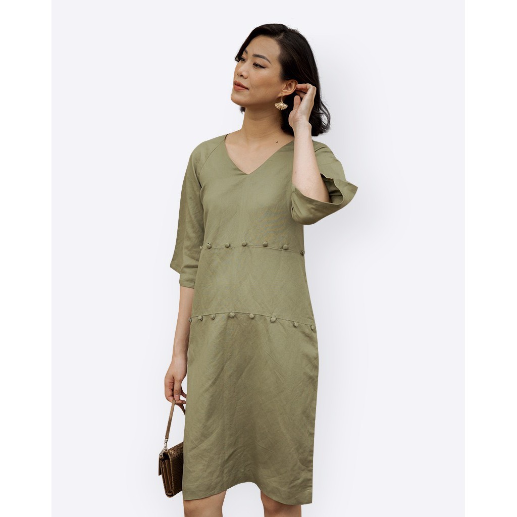Đầm Linen Xanh F2 Fashion &amp; Freedom