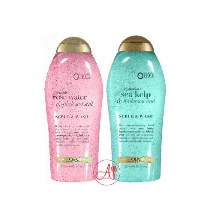 Sữa Tắm Ogx Beauty Sensitive Rose Water Pink Sea Salt