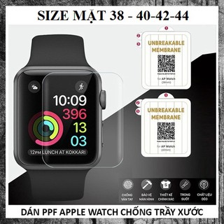 DÁN PPF MẶT ĐỒNG HỒ APPLE WATCH S3, S4, S5 FULL SIZE TỪ 38-44mm