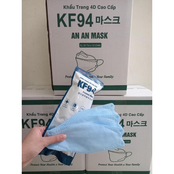 Khẩu trang KF94 AN AN  mask 1 gói 10 cái loại dày.