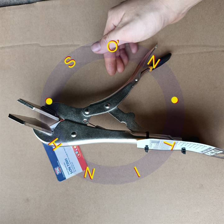 Kìm bấm kẹp Tolsen 10055 10'',250mm phủ Nikel bề mặt