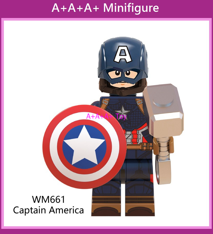 WM6056 Thor Captain Marvel Iron Man War Machine Minifigures Building Blocks Toys