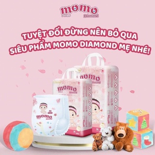 Tã/bỉm dán/quần momo diamond organic tinh chất hoa anh đào-full size