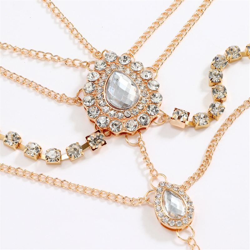 Chuỗi Dây Đeo Trán Đính Đá Pha Lê Phong Cách Ấn Độ Dành Cho Cô Dâu