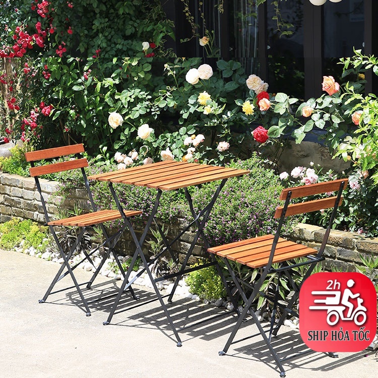 Bàn Gỗ BISTRO Patio Mini Chuyên Dụng Phù Hợp Làm Bàn Ăn, Cà Phê, Du Lịch Dã Ngoại Gấp Gọn