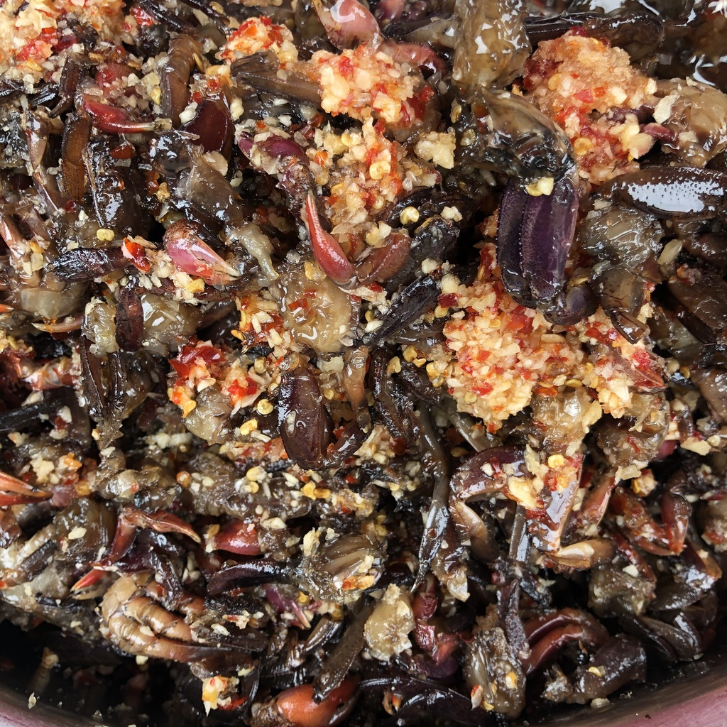 750gr Mắm Ba Khía Lớn Trộn Sẵn Tỏi Ớt Gia Vị Vừa Ăn Loại Con To Ăn Là Ghiền