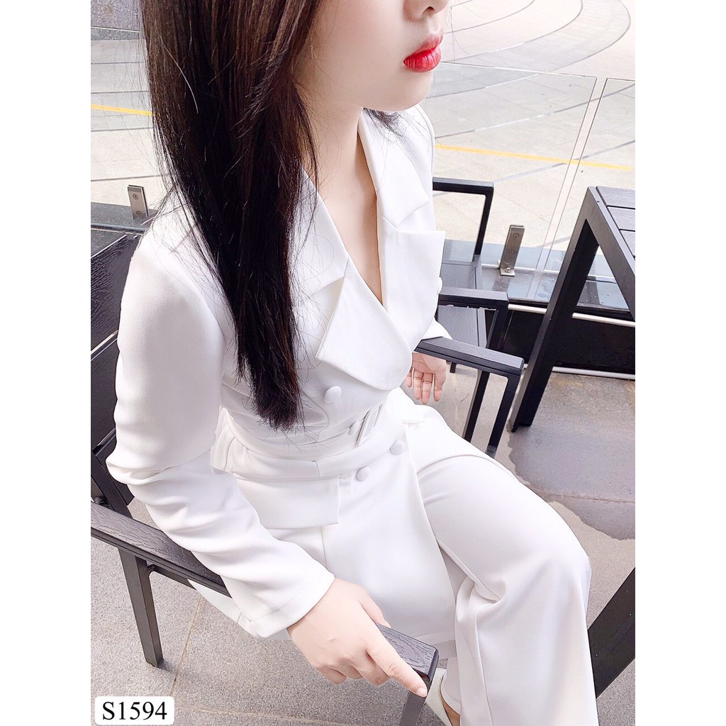 Set Vest trắng kèm đai S1594 - Đẹp Shop DVC - Kèm ảnh thật trải sàn do shop tự chụp | BigBuy360 - bigbuy360.vn