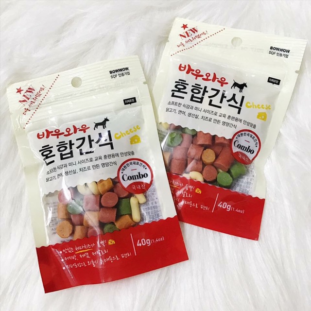 Snack dinh dưỡng cho thú cưng Bow Wow 150gr mix đủ vị