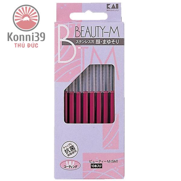 DAO CẠO LÔNG MÀY KAI NHẬT BẢN (SET 10 CÁI) - HÀNG NỘI ĐỊA NHẬT , dùng để tỉa chân mày và cạo lông.