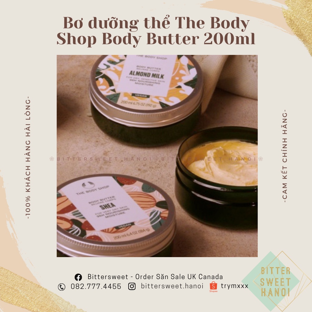 [ ‼️bill Anh] BƠ DƯỠNG THỂ TOÀN THÂN THE BODY SHOP BODY BUTTER 200ml | 50ml