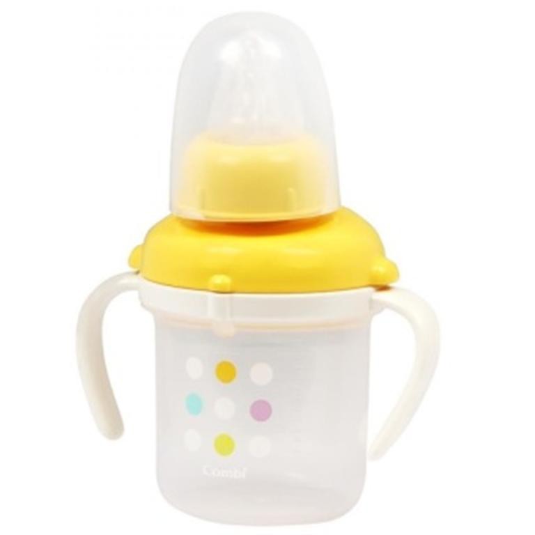 Bình tập uống chấm bi bước 1 COMBI 113641 (Vàng)