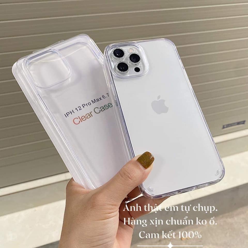 Ốp lưng iphone trong suốt Clear chống ố  7plus 8plus x xsmax 11 11promax 12 12pro 12promax 13 13pro 13promax