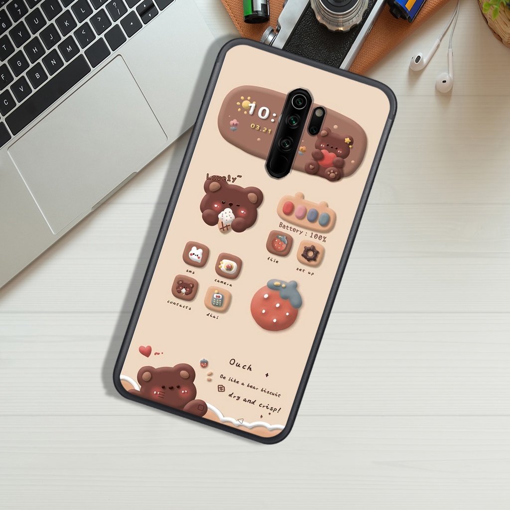 ỐP LƯNG XIAOMI REDMI NOTE 8 - REDMI NOTE 8 PRO - REDMI 9 , IN HÌNH GẤU NÂU CHOCOLATE ĐÁNG YÊU.