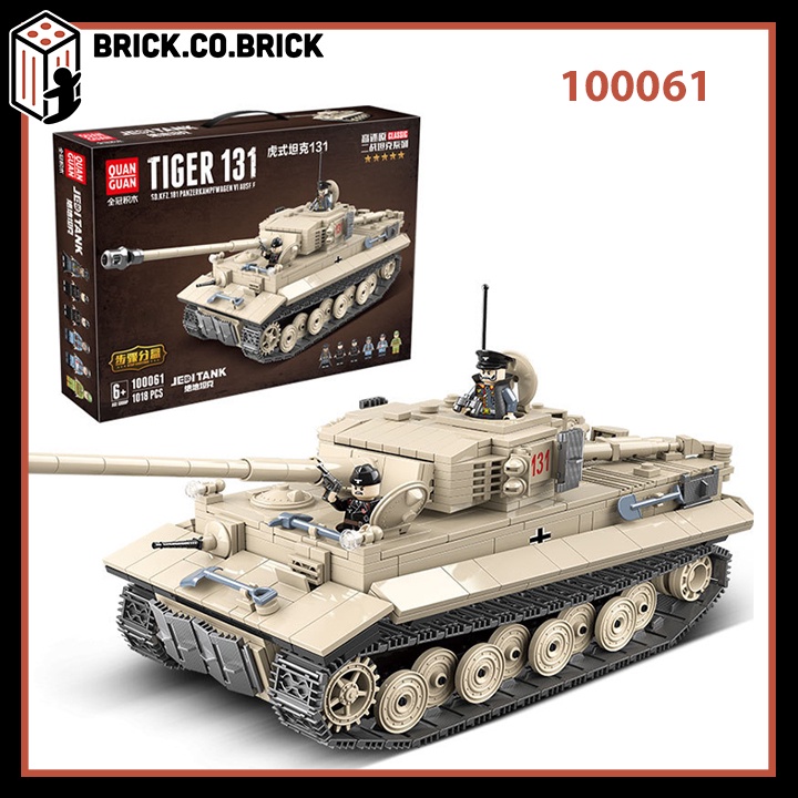 Lắp Ráp xe tăng chiến đấu Đồ chơi Xếp hình xing bao quân sự minifigures QUANGUAN Tank 100061